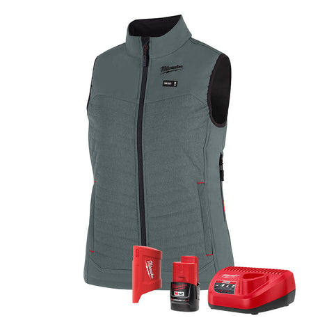 Milwaukee F300E-21 M12 Women's Green Axis Vest with (1) 2.0 Ah Battery and Charger - 2