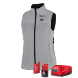 Milwaukee F300G-21 M12 Women's Gray Axis Vest with (1) 3.0 Ah Battery and Charger - 2