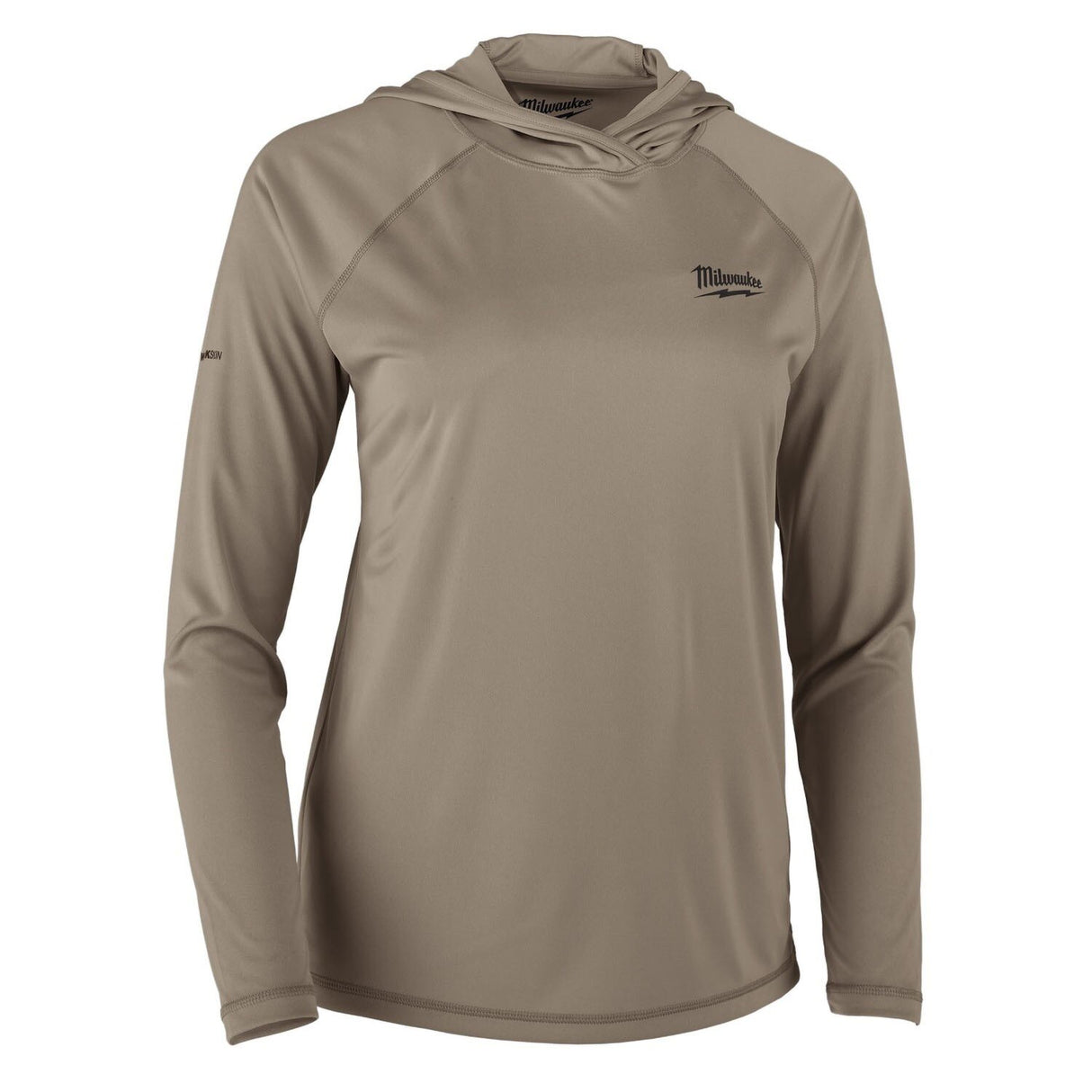 Milwaukee F550N-XS Womens WORKSKIN Hooded Sun Shirt with UPF 50+ Sweat Wicking and Anti Odor Sandstone XS