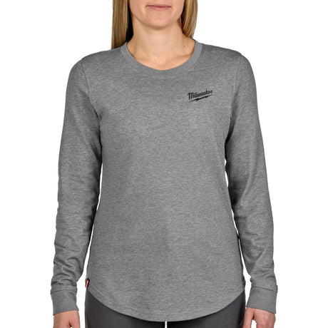 Milwaukee F552G-2X Women's FREEFLEX Hybrid Tee - Long Sleeve Gray 2X