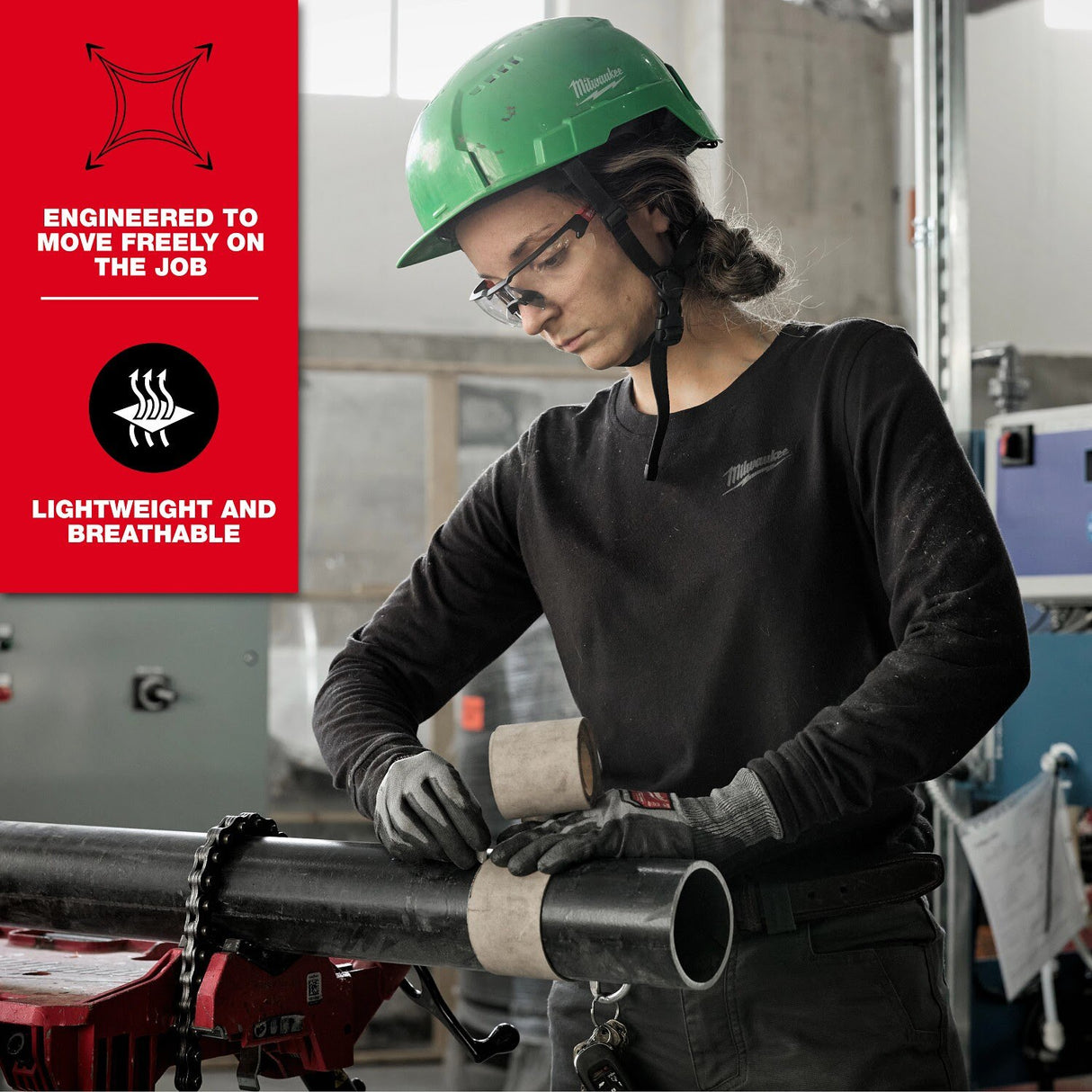 Milwaukee F552G-XL Women's FREEFLEX Hybrid Tee - Long Sleeve Gray XL - 4