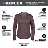 Milwaukee F552P-2X Women's FREEFLEX Hybrid Tee - Long Sleeve Purple 2X - 2