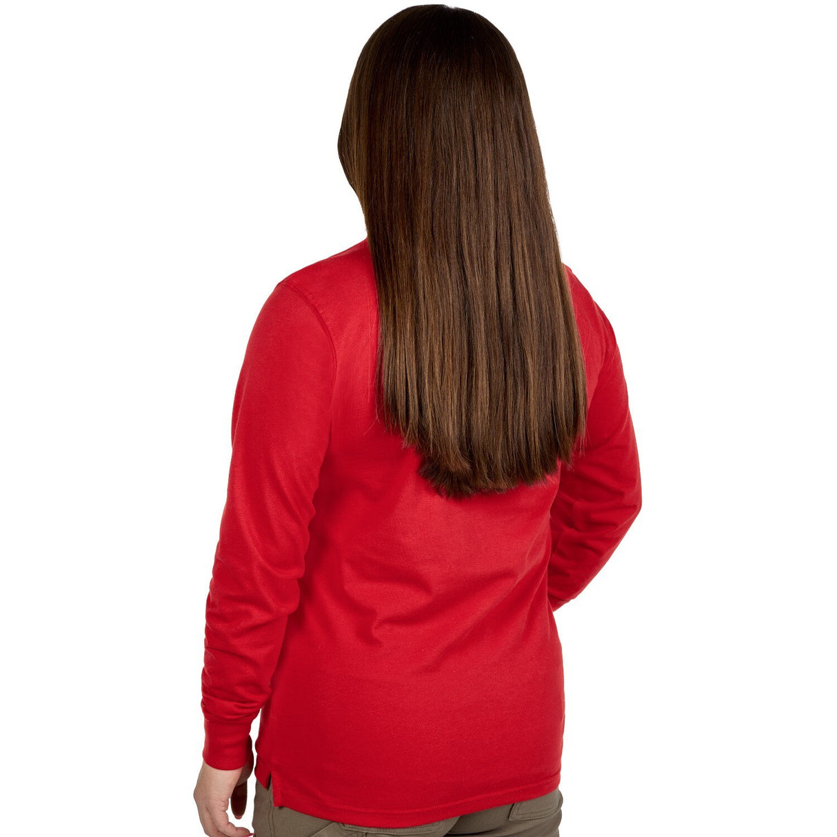 Milwaukee F553R-M Women's GRIDIRON Logo Tee - Long Sleeve Red M - 3