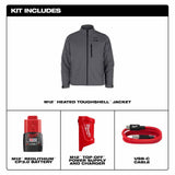 Milwaukee M100G-21 M12 Heated Gray Toughshell Jacket with (1) 3.0 Ah Battery and Charger - 5