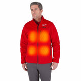 Milwaukee M100R-21 M12 Heated Red Toughshell Jacket with (1) 3.0 Ah Battery and Charger