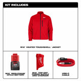 Milwaukee M100R-21 M12 Heated Red Toughshell Jacket with (1) 3.0 Ah Battery and Charger - 5