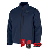 Milwaukee M100U-21 M12 Heated Blue Toughshell Jacket with (1) 3.0 Ah Battery and Charger - 2