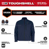 Milwaukee M100U-21 M12 Heated Blue Toughshell Jacket with (1) 3.0 Ah Battery and Charger - 3