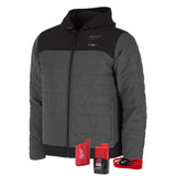 Milwaukee M102G-21 M12 Heated Gray Axis Jacket with (1) 3.0 Ah Battery and Charger - 2