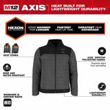 Milwaukee M102G-21 M12 Heated Gray Axis Jacket with (1) 3.0 Ah Battery and Charger - 3