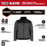 Milwaukee M102G-21 M12 Heated Gray Axis Jacket with (1) 3.0 Ah Battery and Charger - 2