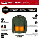 Milwaukee M103E-21 M12 Heated Shirt Jacket Green - 2