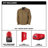 Milwaukee M103K-21 M12 Shirt Jacket Khaki - 3