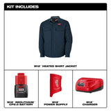 Milwaukee M103U-21 M12 Shirt Jacket Navy - 3