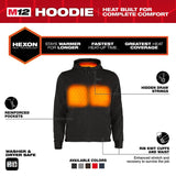 Milwaukee M200B-21 M12 Heated Hoodie Kit - Black - 2