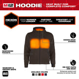 Milwaukee M200N-20 M12 Heated Hoodie Only - Brown - 2