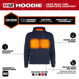 Milwaukee M200U-20 M12 Heated Hoodie Only - Blue - 2