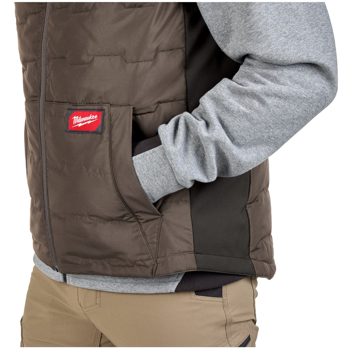 Milwaukee M350N-XL FREEFLEX Lightweight Insulated Vest Brown XL - 8