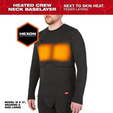 Milwaukee M500B-21 Heated Merino Wool Crew Neck Baselayer with HEXON Heat Technology and 2 Heat Zones - 2