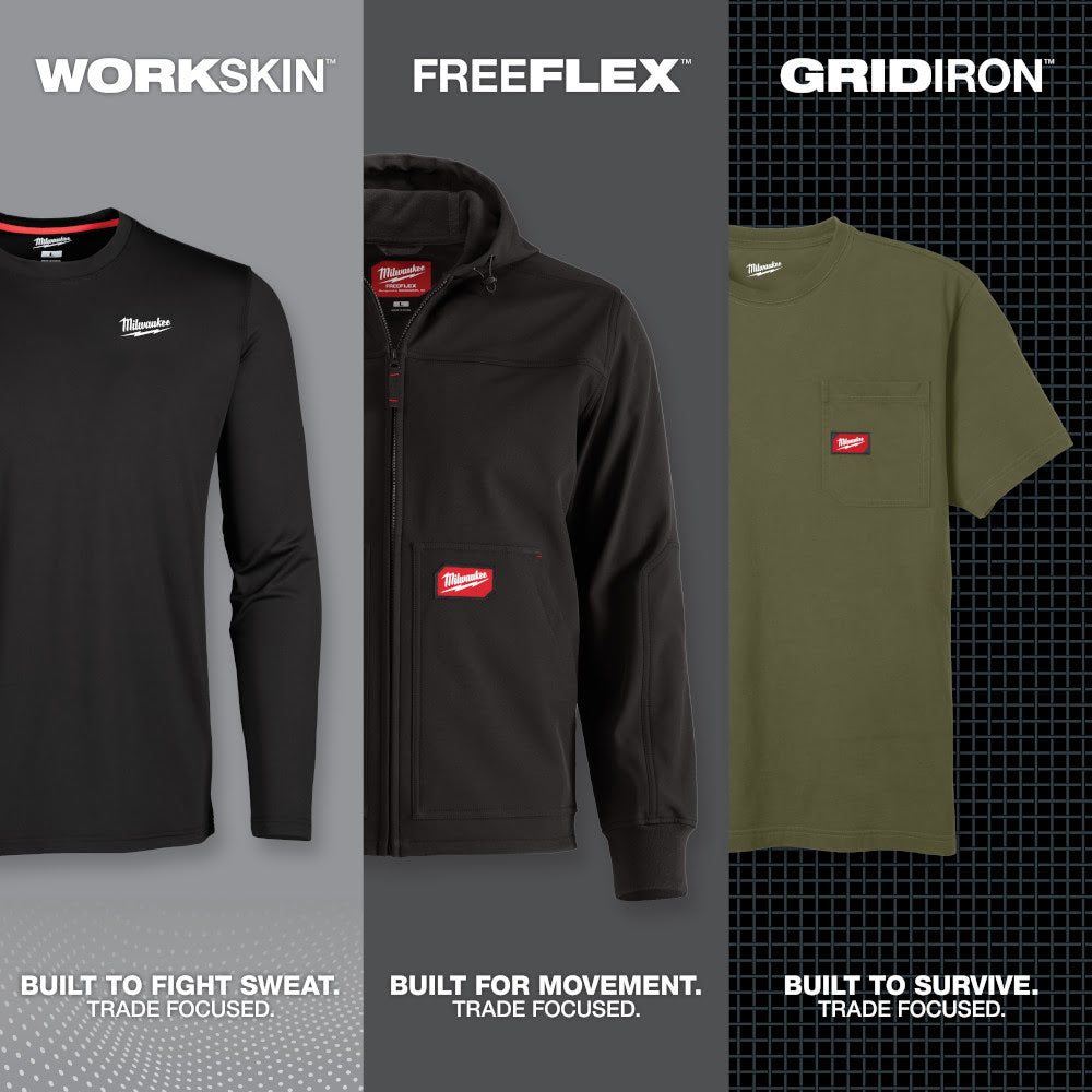 Milwaukee M550G-3X WORKSKIN Hooded Sun Shirt - GRAY 3X - 13