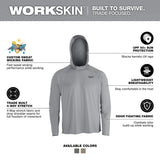 Milwaukee M550G-L WORKSKIN Hooded Sun Shirt - GRAY L - 2