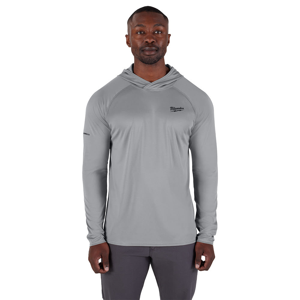 Milwaukee M550G-S WORKSKIN Hooded Sun Shirt - GRAY S