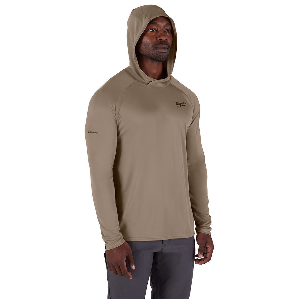 Milwaukee M550N-3X WORKSKIN Hooded Sun Shirt - SANDSTONE 3X - 8