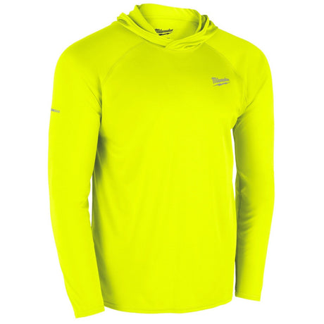Milwaukee M550Y-M WORKSKIN Hooded Sun Shirt UPF 50+ Sweat-Wicking Yellow Size M