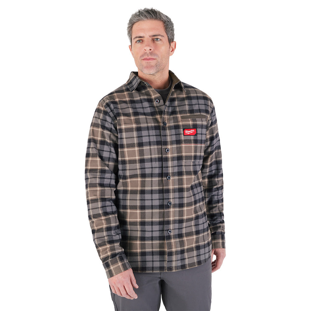 Milwaukee M551G GRIDIRON Flannel Shirt - Gray