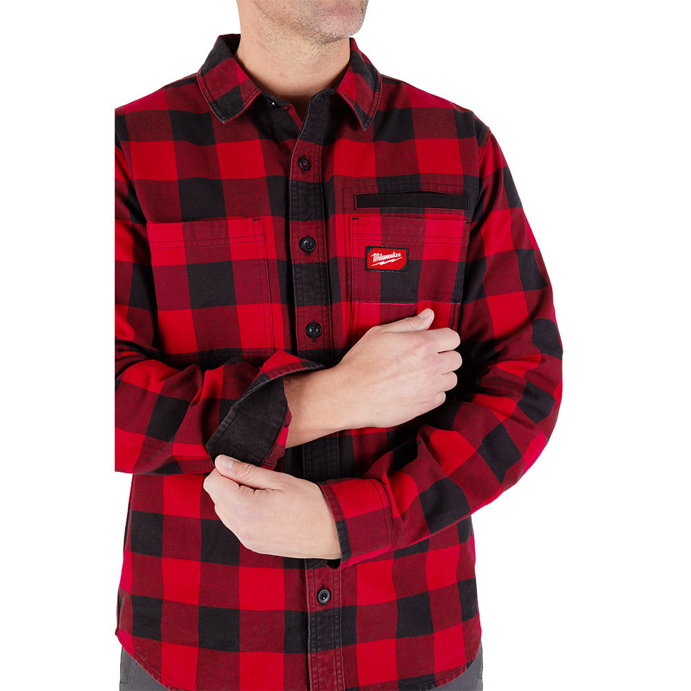 Milwaukee M551R GRIDIRON Flannel Shirt - Red - 8