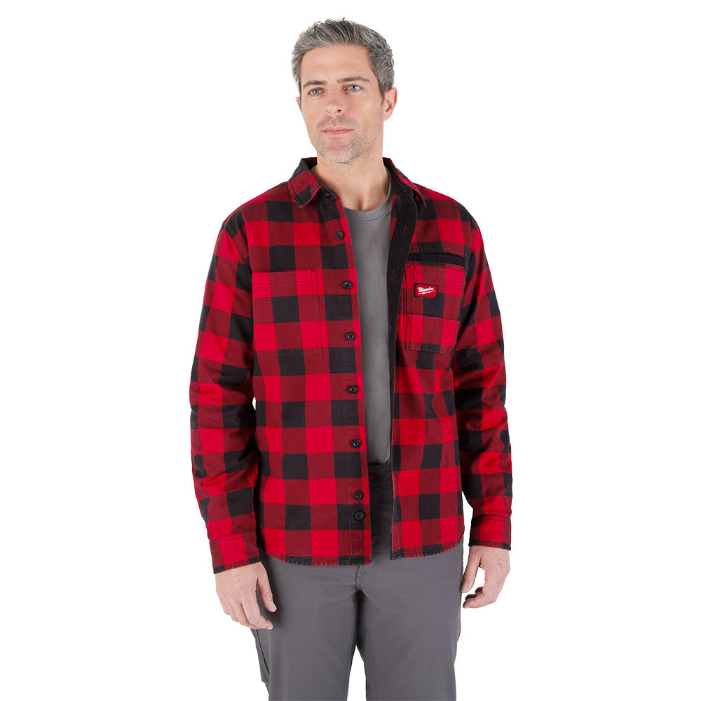 Milwaukee M551R GRIDIRON Flannel Shirt - Red - 10