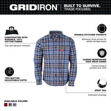 Milwaukee M551U GRIDIRON Flannel Shirt - Blue - 2