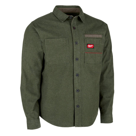 Milwaukee M552E-M GRIDIRON Flannel Shirt Heavyweight Cotton Wind Resistant Workwear