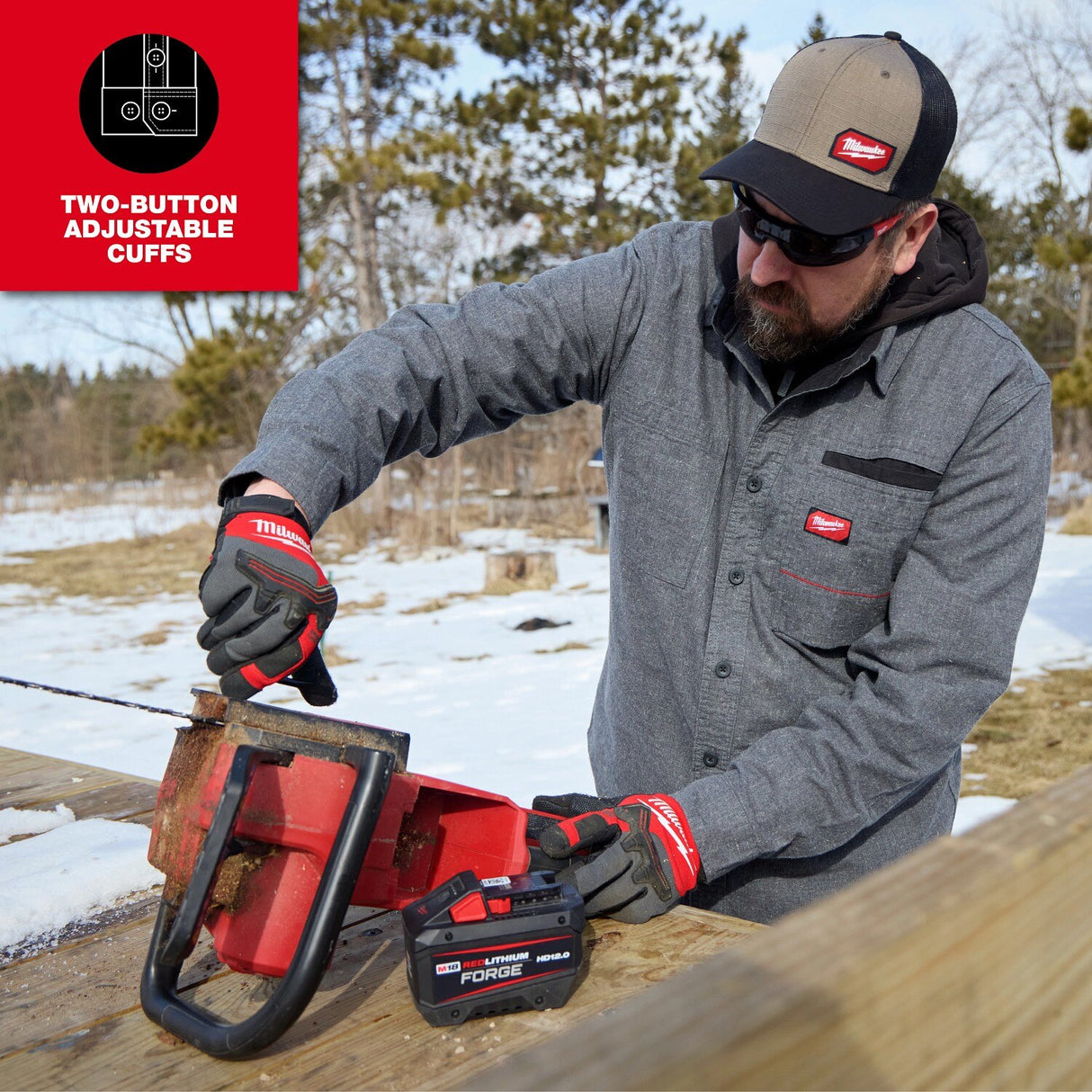 Milwaukee M552E-XL GRIDIRON Heavyweight Wind Resistant Flannel Work Shirt - 6
