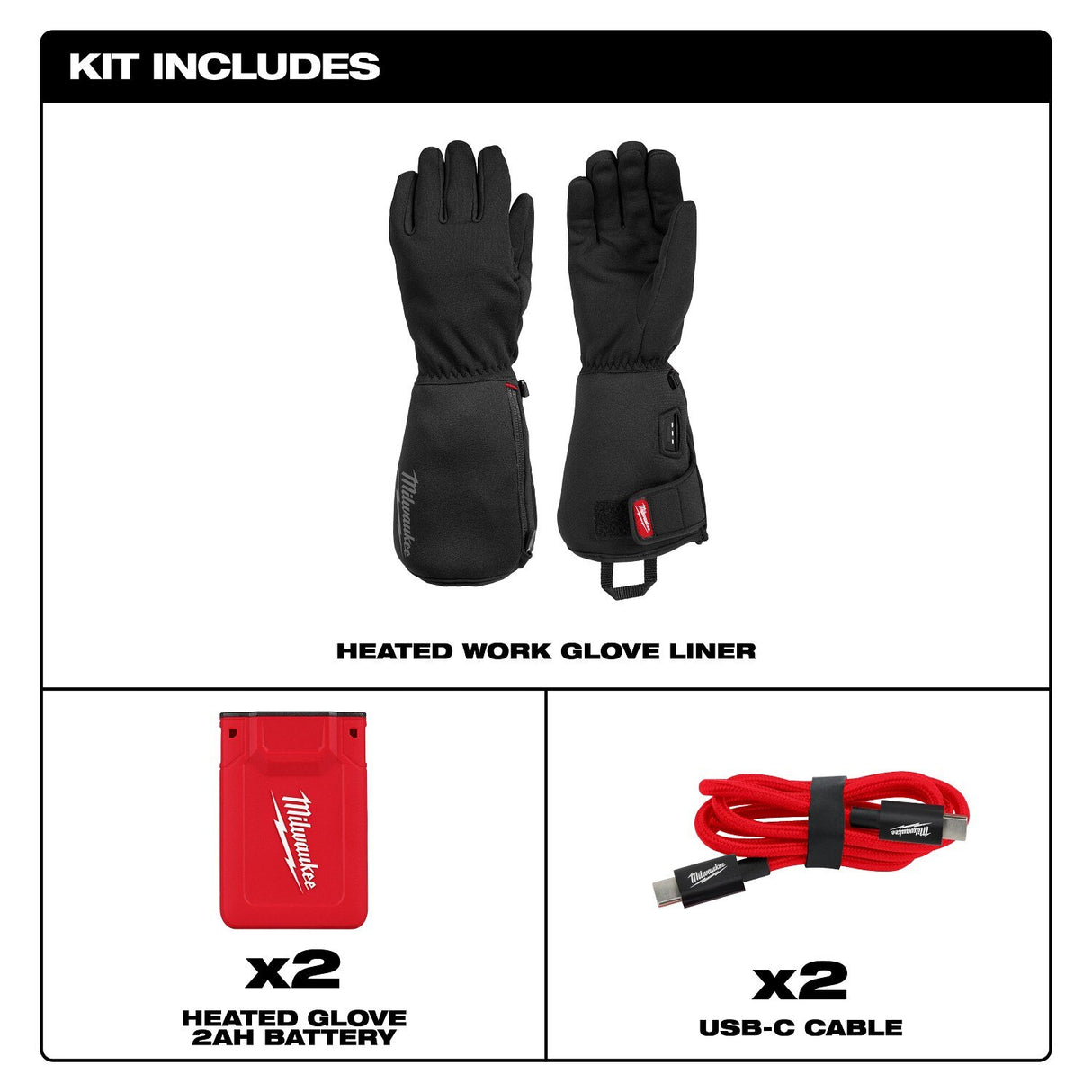 Milwaukee M701B-21 Heated Liners Kit - 4