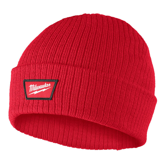 Milwaukee M750R Rib-Knit Cuffed Beanie - Red