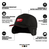 Milwaukee M754B-SM Sherpa-Lined Windproof Water-Resistant Hat Black Small/Medium - 2