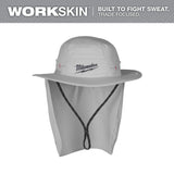 Milwaukee M770G-LXL WORKSKIN Sunshade Hat with UPF 50 Plus Sun Protection and Detachable Neck Shade Gray LXL - 2