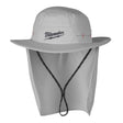 Milwaukee M770G-SM WORKSKIN Sunshade Hat with UPF 50 Plus Protection and Detachable Neck Shade Gray SM