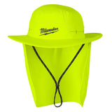 Milwaukee M770Y-SM WORKSKIN UPF 50 Plus Sunshade Hat with Detachable Neck Shade and 3 in. Brim Yellow SM