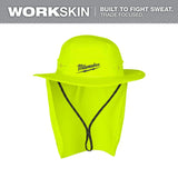 Milwaukee M770Y-SM WORKSKIN UPF 50 Plus Sunshade Hat with Detachable Neck Shade and 3 in. Brim Yellow SM - 2