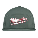Milwaukee M771E Flat-Brim Snapback Hat with Laser-Cut Ventilation and Moisture-Wicking Sweatband - 7