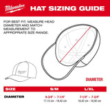 Milwaukee M771U Flat Brim Snapback Hat with Moisture Wicking Sweatband Blue - 6