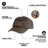 Milwaukee M772N Waxed Canvas Adjustable Hat Water Resistant Flannel Lined Brown - 2