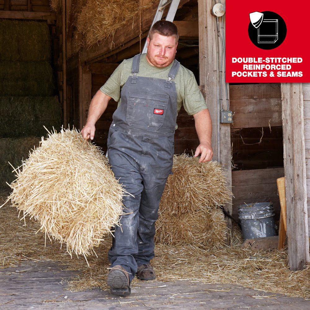 Milwaukee M850G-4030 FREEFLEX Unlined Bib Overalls 40x30 - 7