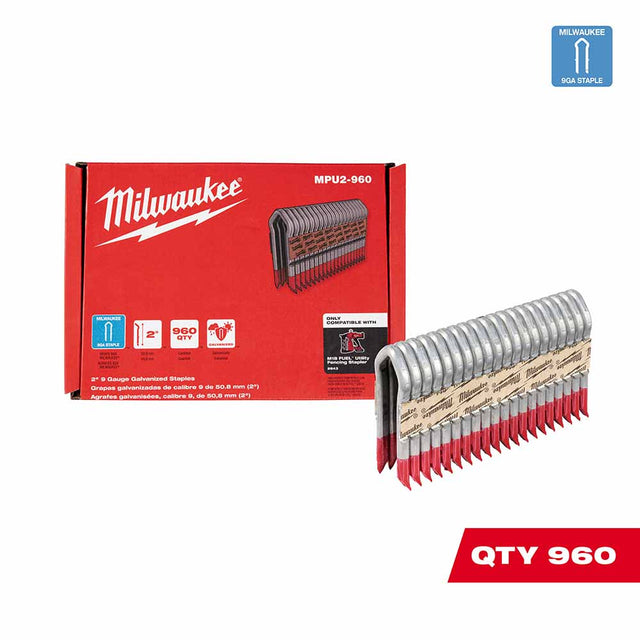 Milwaukee MPU2-960 2" 9 Gauge Galvanized Staples