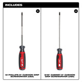 Milwaukee MT200-2M Cushion Grip Screwdriver Set Made in USA with Laser Etched Tips (2 Piece) - 2