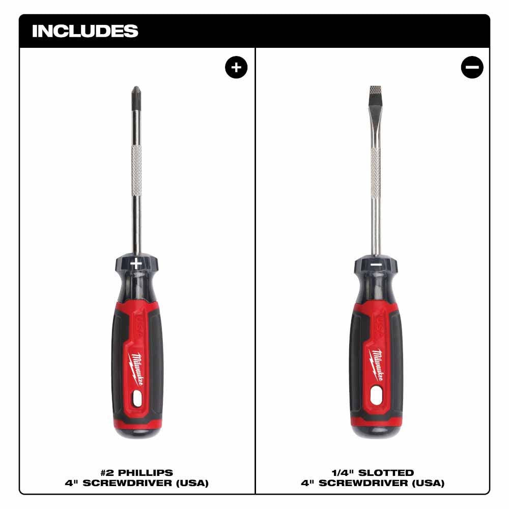 Milwaukee MT200-2 2PC Cushion Grip Screwdriver Set (USA) - 4