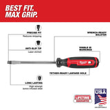 Milwaukee MT207H 5/16" Slotted 6" Cushion Grip Screwdriver Made in USA - 3