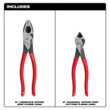 Milwaukee MT500-2 2PC Dipped Grip Cutting Pliers Set (USA) - 2